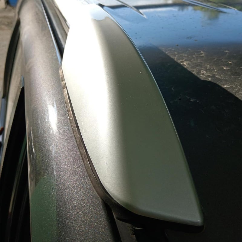 Tocatus Roof Cargo Rack Rail End Cover Shell Cap Trim for 2003-2009 Toyota 4Runner 4WD N210, Silver, 4pcs - Image 3